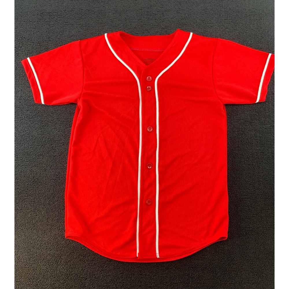 Augusta‎ Sportswear Youth Baseball Jersey Red Moisture Management Size M